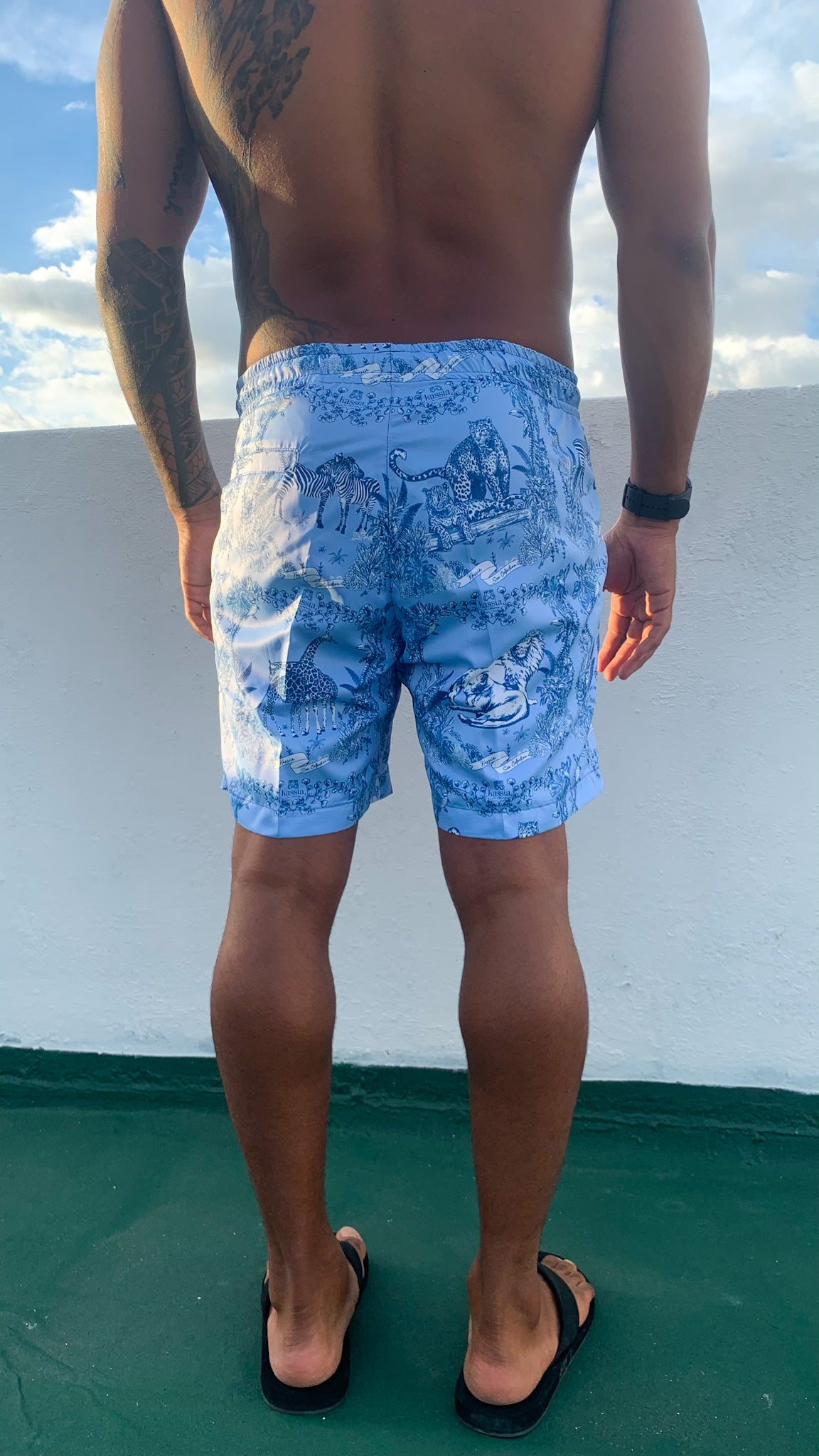 Boardshort animalia celeste